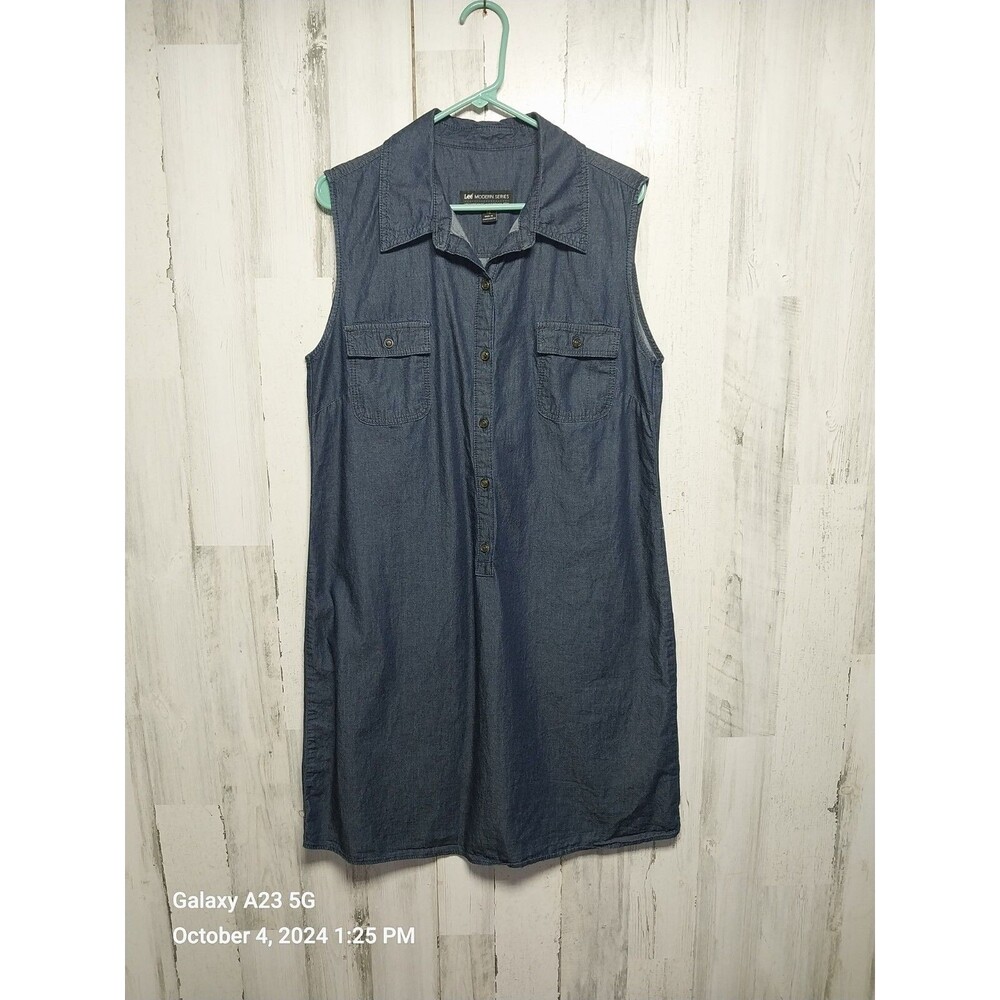 Lee Modern Series Sleeveless Chambray Dress Size 12